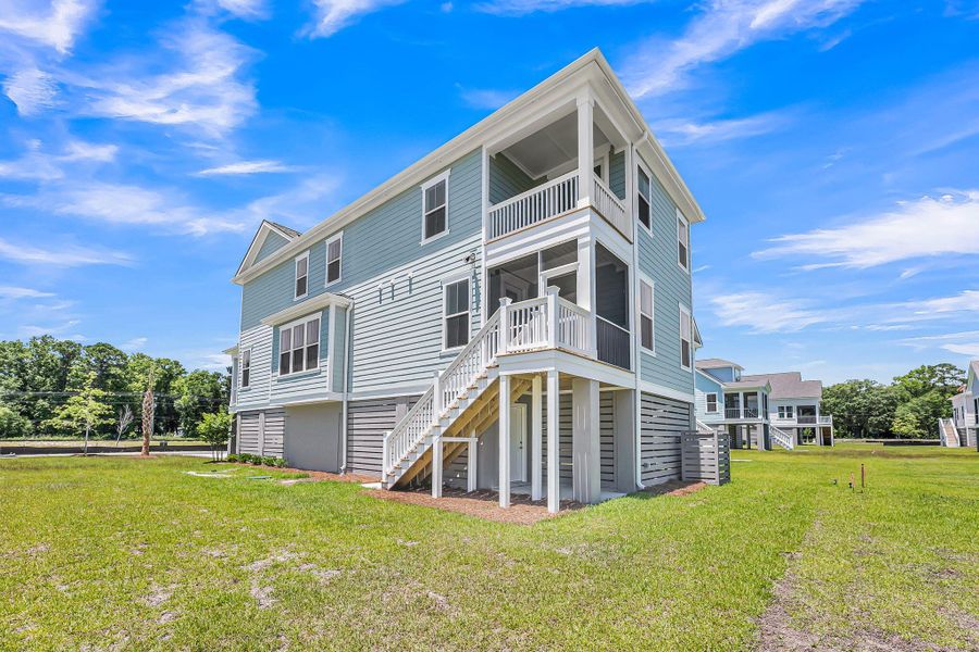 Exterior details and patio area of a home in Miller's Crossing, Johns Island (Image 26). Exterior details and patio area of a home in Miller's Crossing, Johns Island (Image 26).