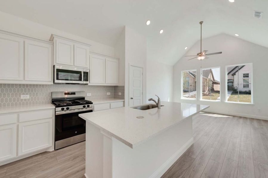 Representative furnished interior of a home built from the Wisteria by Pacesetter Homes in Elevon, Lavon (Image 7).