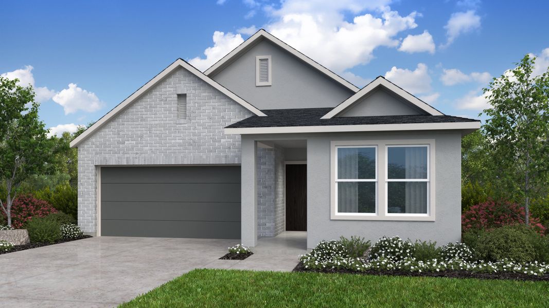 Representative exterior photo of a completed home built from the Barrett by Taylor Morrison in Brookewater 45s, Rosenberg, TX (Image 4).