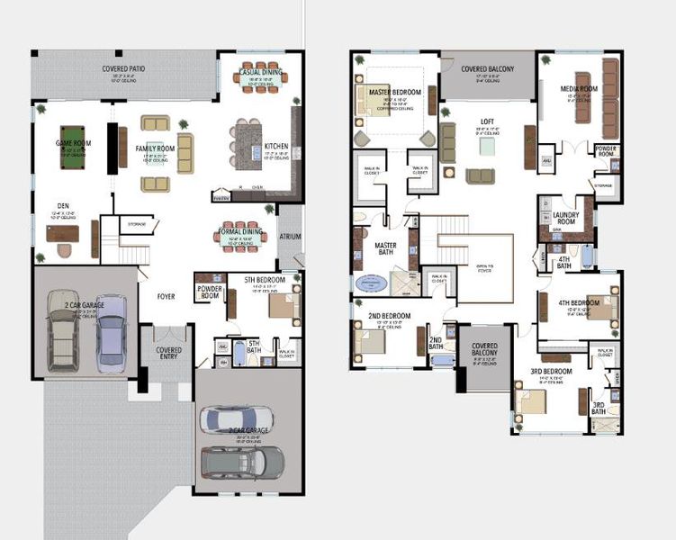2D floor plan layout of this home in , Boca Raton, FL (Image 5).
