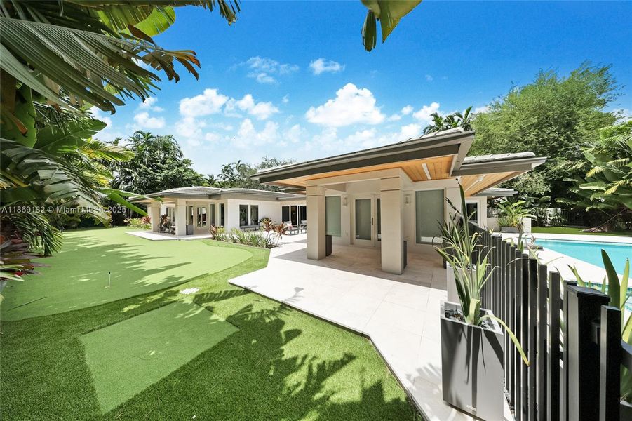 Front exterior of a new home in , Coral Gables, FL, highlighting curb appeal (Image 29).