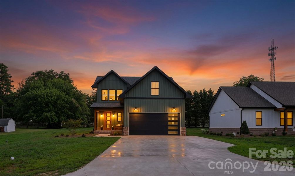Front exterior of a new home in , Taylorsville, NC, highlighting curb appeal (Image 2). Front exterior of a new home in , Taylorsville, NC, highlighting curb appeal (Image 2).