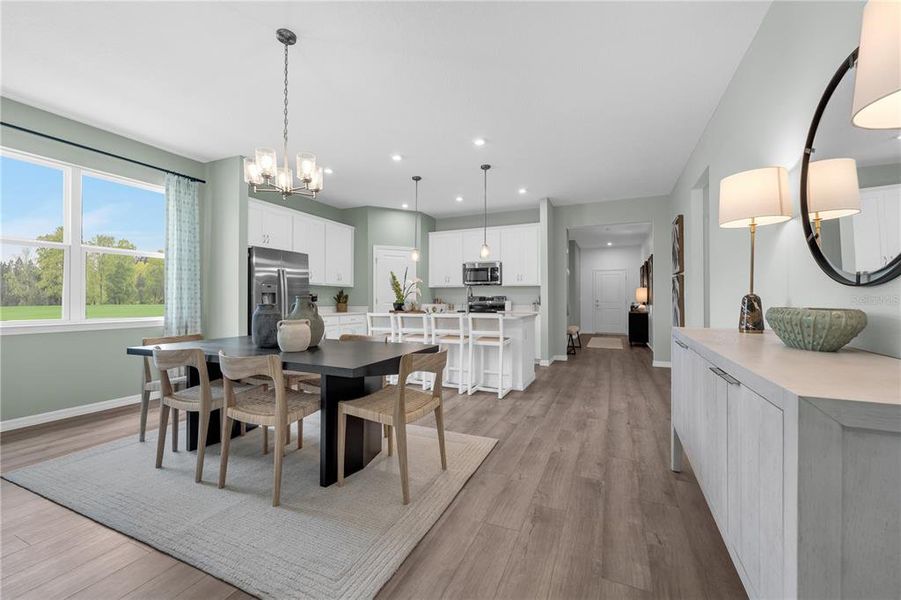 Furnished interior view inside a new home in Covered Bridge at Liberty Bluff, Haines City (Image 2).