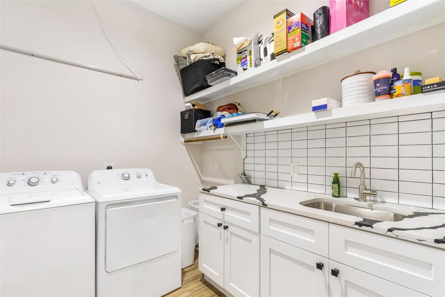 Large Laundry Room with Sink