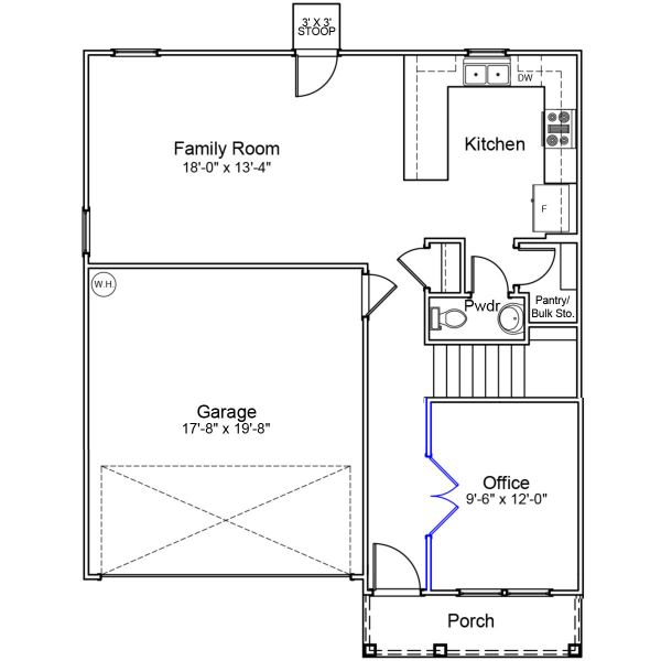 2D floor plan layout of this home in Bluefield, Lexington, SC (Image 3).