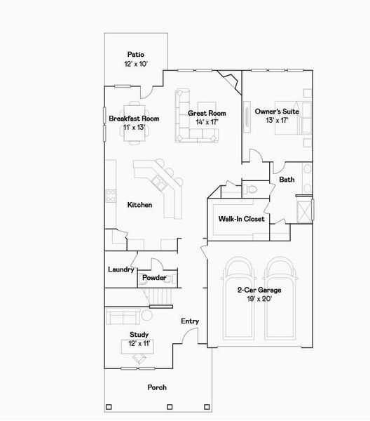 2D floor plan layout of this home in Limehouse Farms, Summerville, SC (Image 3). 2D floor plan layout of this home in Limehouse Farms, Summerville, SC (Image 3).