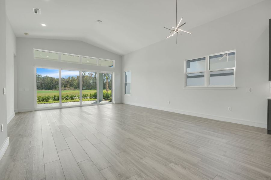 Representative unfurnished interior of a home built from the Marbella by ABD Development in Hampton Green at Providence, Davenport (Image 22).