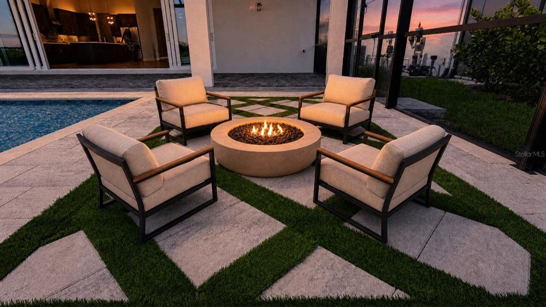 Exterior details and patio area of a home in Shellstone at Waterside, Sarasota (Image 38). Exterior details and patio area of a home in Shellstone at Waterside, Sarasota (Image 38).