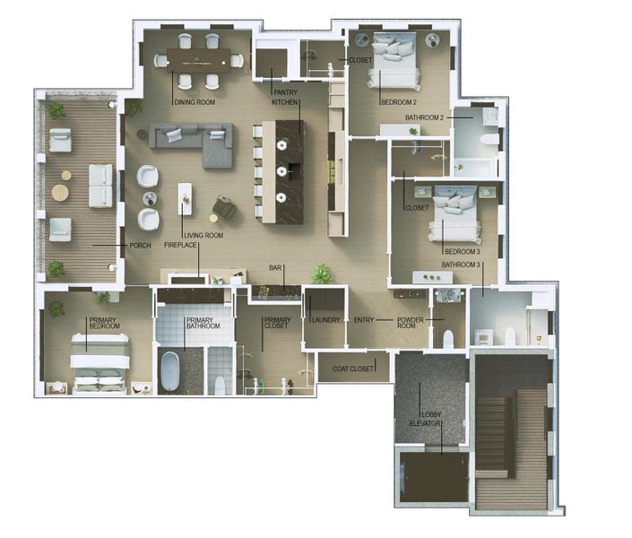 2D floor plan layout of this home in , Charleston, SC (Image 5).
