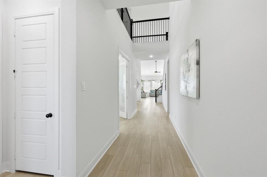 Spacious, unfurnished interior of a new home in Pecan Square - Gardens, Northlake (Image 21). Spacious, unfurnished interior of a new home in Pecan Square - Gardens, Northlake (Image 21).