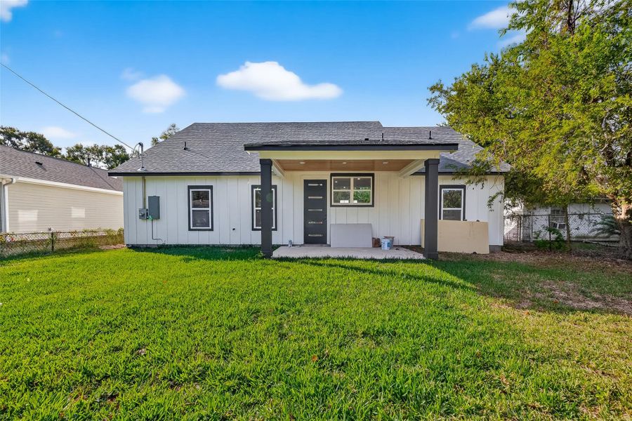 Exterior details and patio area of a home in , Houston (Image 19). Exterior details and patio area of a home in , Houston (Image 19).