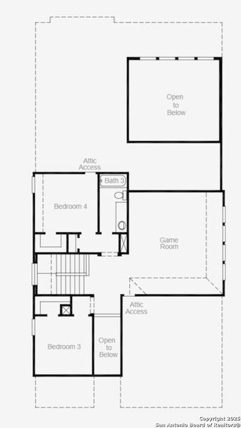 2D floor plan layout of this home in Sunflower Ridge, New Braunfels, TX (Image 3).