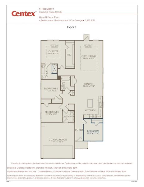 2D floor plan layout of this home in Stokesbury, Waller, TX (Image 2). 2D floor plan layout of this home in Stokesbury, Waller, TX (Image 2).