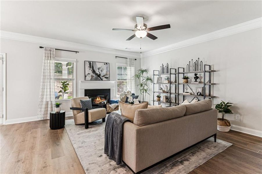 Furnished interior view inside a new home in , Flowery Branch (Image 18).