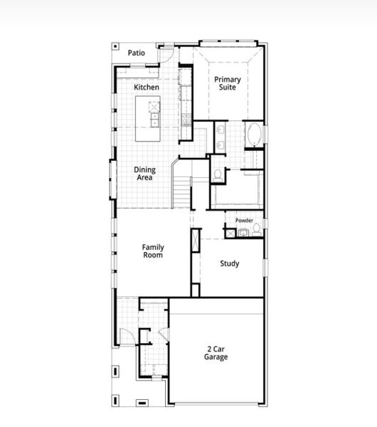 2D floor plan layout for the Easton by Highland Homes in Grange, Katy, TX (Image 25).