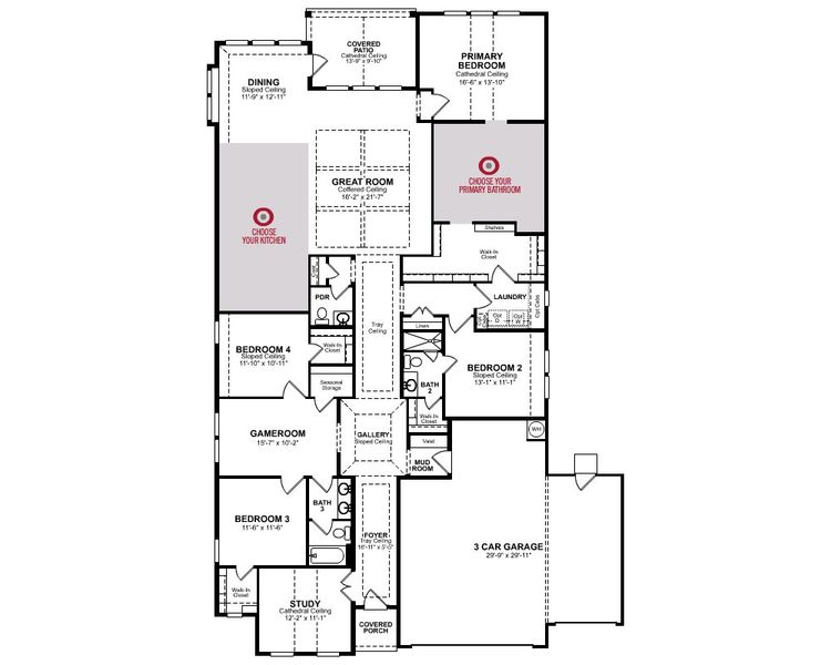 2D floor plan layout for the Lynnewood by Beazer Homes in ARTAVIA, Conroe, TX (Image 3). 2D floor plan layout for the Lynnewood by Beazer Homes in ARTAVIA, Conroe, TX (Image 3).