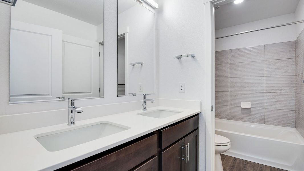 Furnished interior view inside a new home in Trails at Crowfoot, Parker (Image 10). Furnished interior view inside a new home in Trails at Crowfoot, Parker (Image 10).