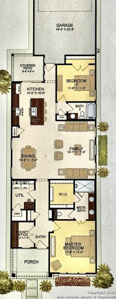 2D floor plan layout of this home in Town Creek, New Braunfels, TX (Image 3). 2D floor plan layout of this home in Town Creek, New Braunfels, TX (Image 3).