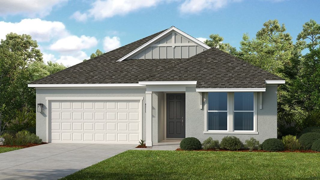 Representative exterior photo of a completed home built from the Carlsbad by Taylor Morrison in The Waters at Center Lake Ranch, St. Cloud, FL (Image 3). Representative exterior photo of a completed home built from the Carlsbad by Taylor Morrison in The Waters at Center Lake Ranch, St. Cloud, FL (Image 3).