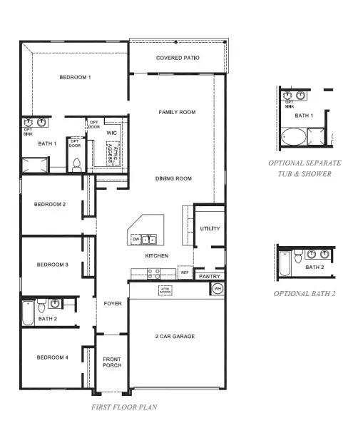 2D floor plan layout of this home in Holly Ridge, Rosenberg, TX (Image 3).