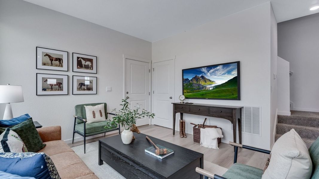 Furnished interior view inside a new home in Settlers Crossing, Commerce City (Image 7).