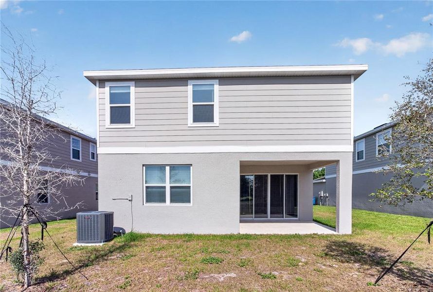 Exterior details and patio area of a home in Seasons at Forest Creek, Haines City (Image 38).