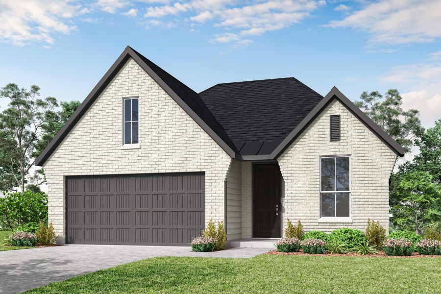 Representative exterior photo of a completed home built from the Aspen by Tri Pointe Homes in Landmark, Denton, TX (Image 4). Representative exterior photo of a completed home built from the Aspen by Tri Pointe Homes in Landmark, Denton, TX (Image 4).