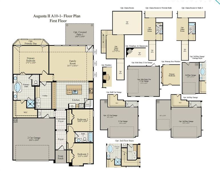 2D floor plan layout of this home in The Retreat - Phase 1, Waxahachie, TX (Image 2).