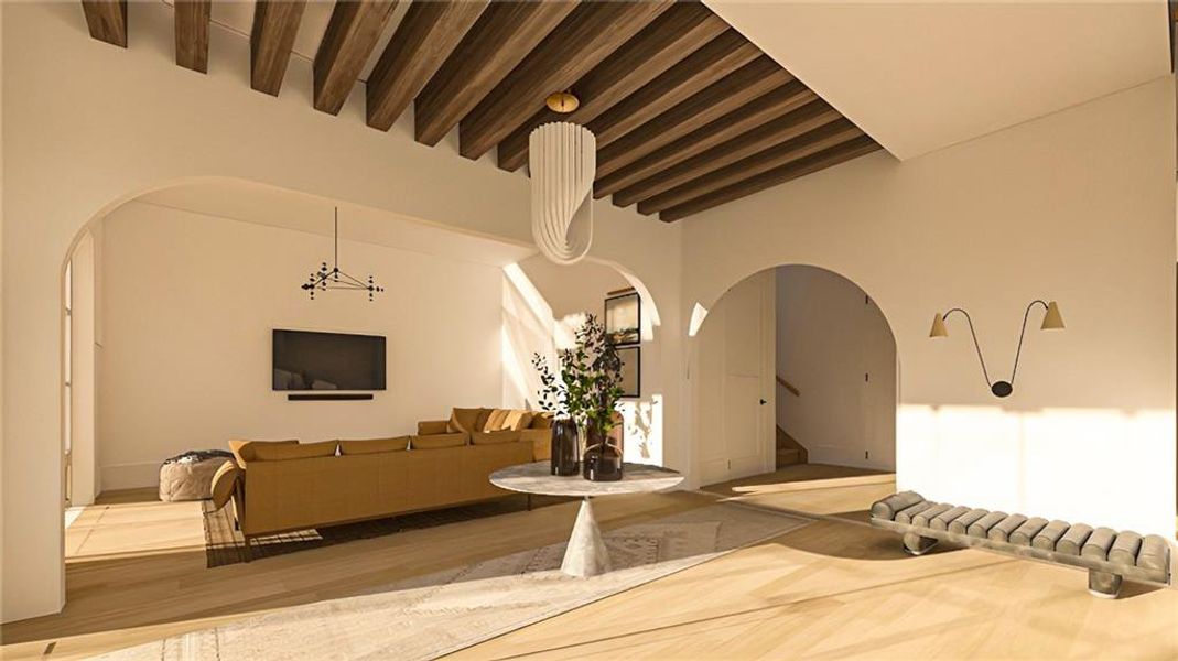 Furnished interior view inside a new home in Echo at Crabapple, Milton (Image 16). Furnished interior view inside a new home in Echo at Crabapple, Milton (Image 16).