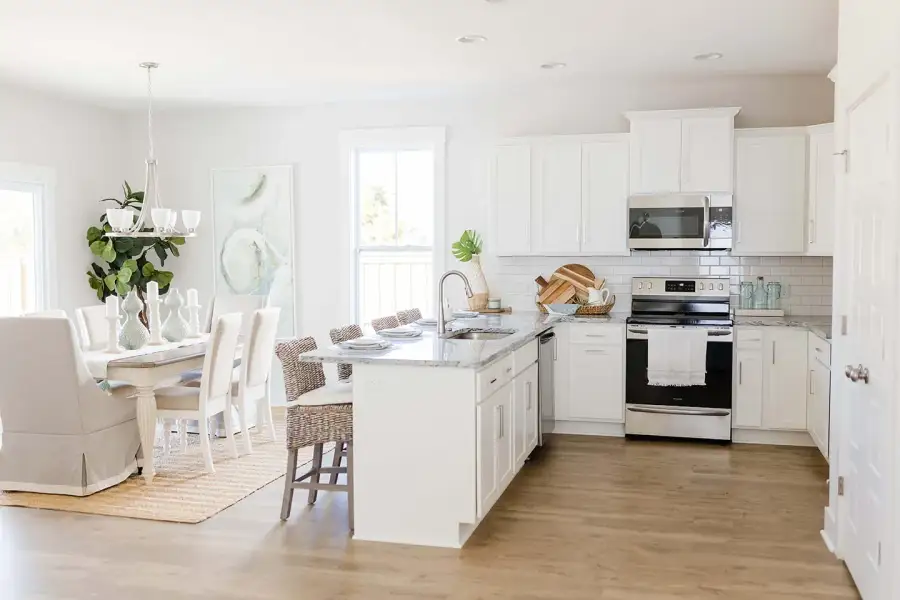 Representative furnished interior of a home built from the Laurel by Stevens Fine Homes in The Bluffs at Lake Waccamaw, Lake Waccamaw (Image 7).