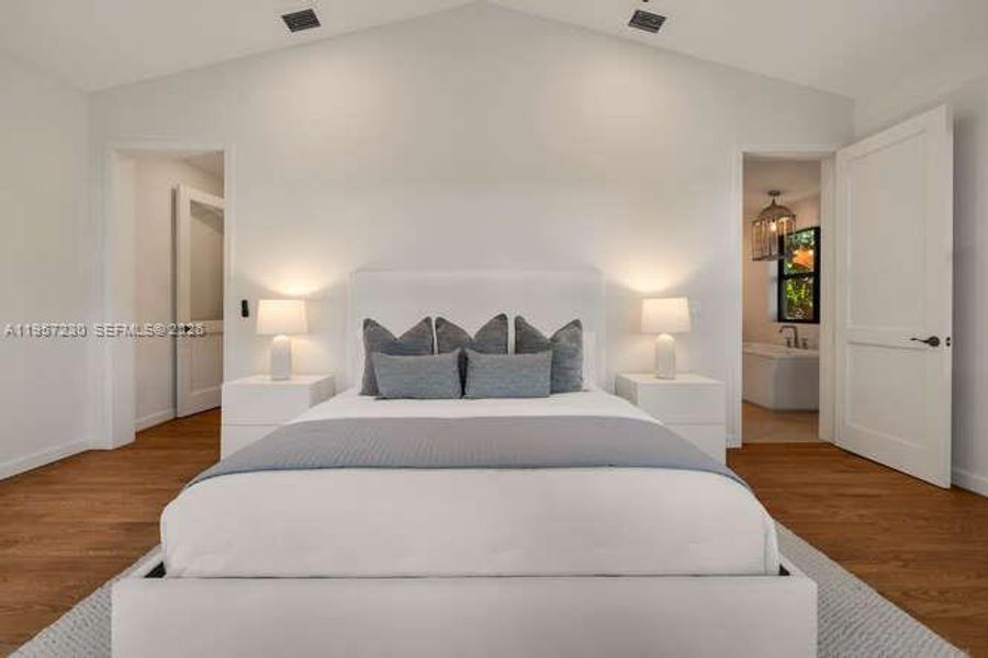 Furnished interior view inside a new home in , Miami (Image 58).