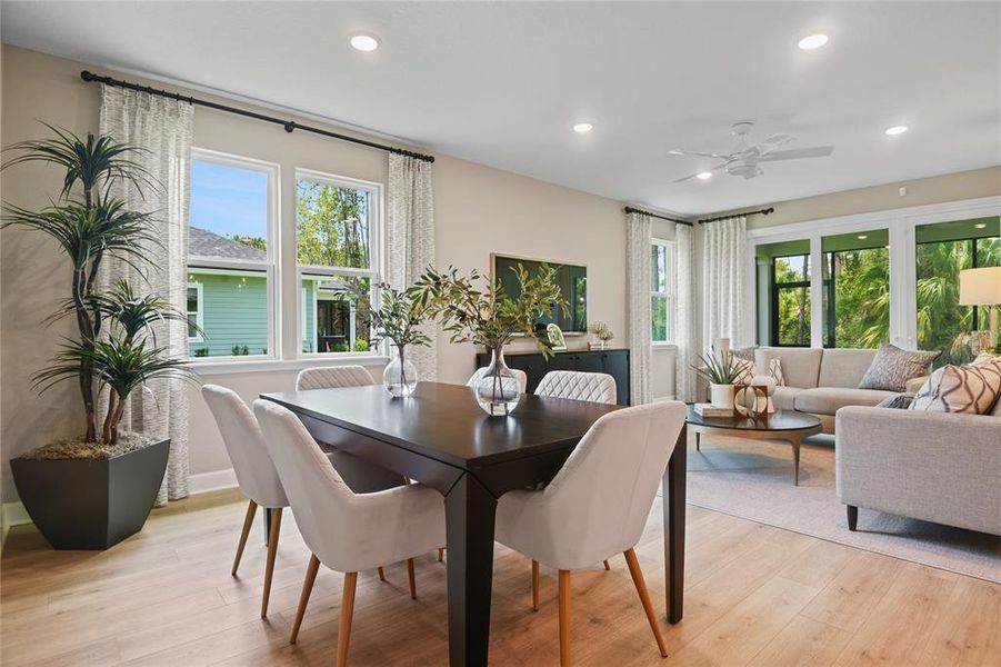 Furnished interior view inside a new home in SummerTide, Palm Coast (Image 17).