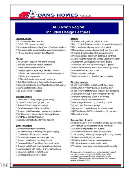 Regional Feature sheet