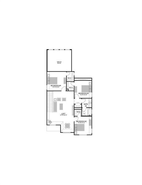 2D floor plan layout of this home in Southridge, McKinney, TX (Image 5).
