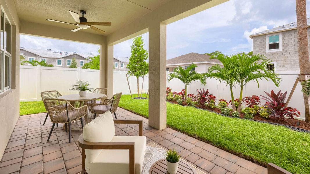 Representative exterior details of a home built from the Delray by D.R. Horton in Blossom Trail, Greenacres (Image 3).