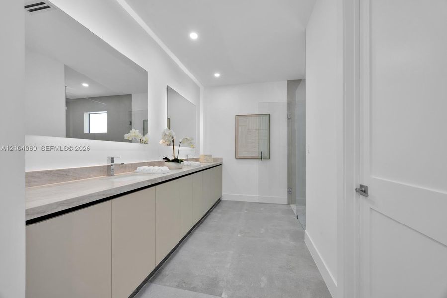 Furnished interior view inside a new home in , Miami (Image 32).