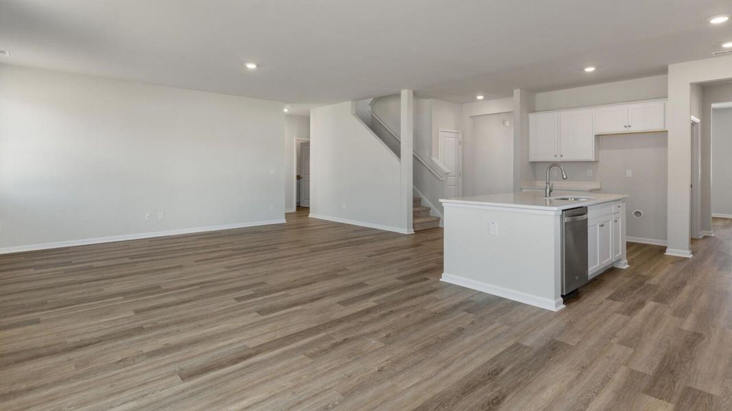 Representative unfurnished interior of a home built from the HARBOR OAK by D.R. Horton in Indigo Preserve, Leland (Image 26).