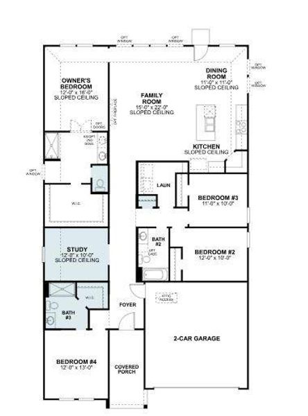 2D floor plan layout of this home in Verandah, Royse City, TX (Image 3).