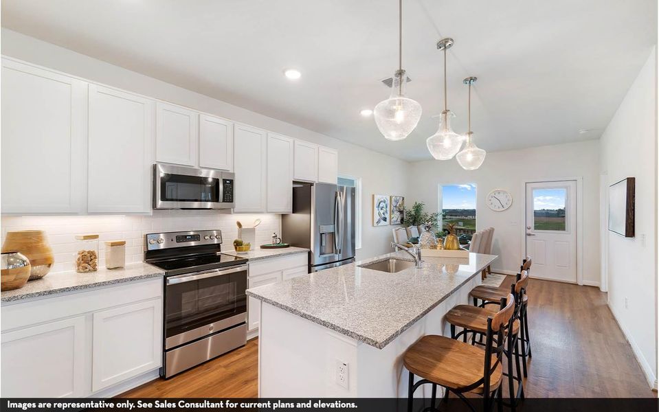 Furnished interior view inside a new home in Sweetgrass Village, Crosby (Image 6).