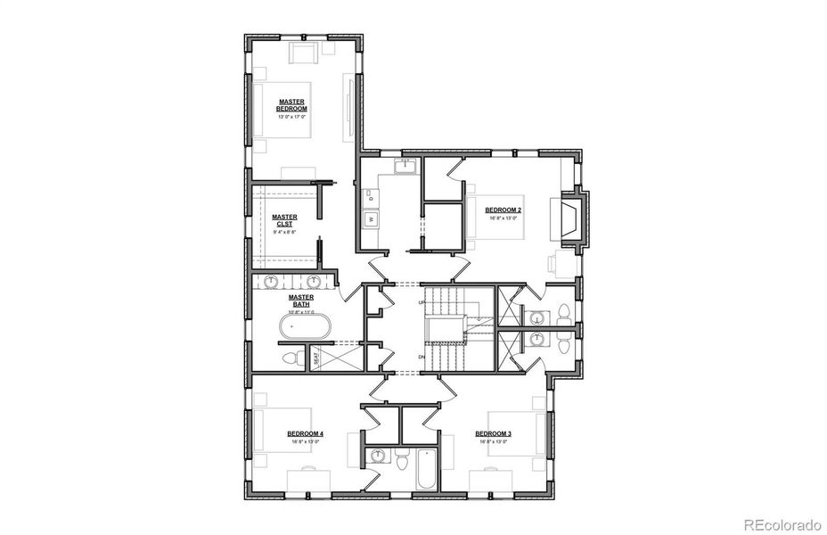 2D floor plan layout of this home in , Denver, CO (Image 4).