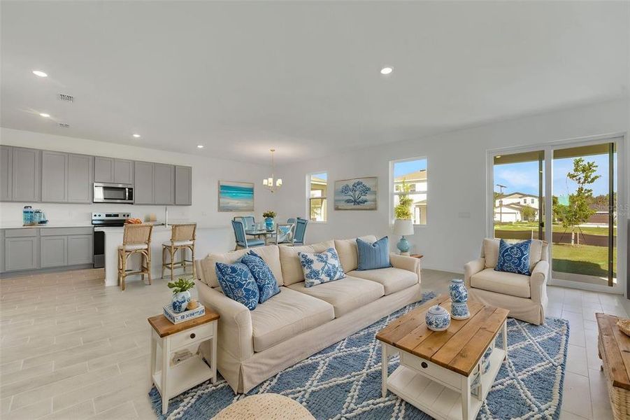 Furnished interior view inside a new home in , Lady Lake (Image 7). Furnished interior view inside a new home in , Lady Lake (Image 7).