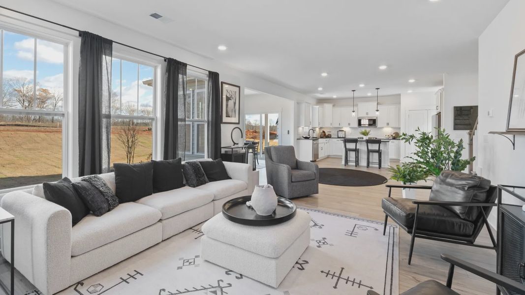 Family Room of The Drayton Design by DRB Homes