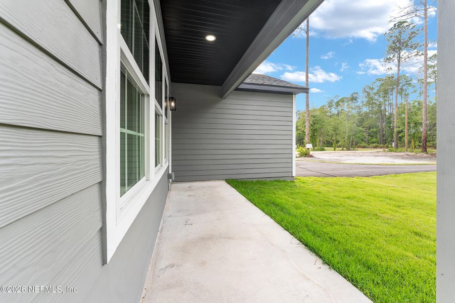 Exterior details and patio area of a home in , Hampton (Image 21).