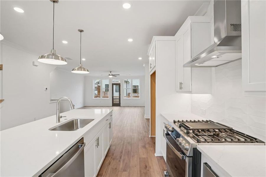 Furnished interior view inside a new home in Palisades Townhomes, Cumming (Image 7).