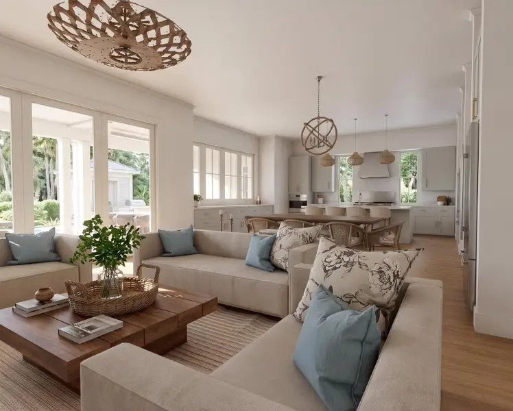 Furnished interior view inside a new home in , Charleston (Image 9).