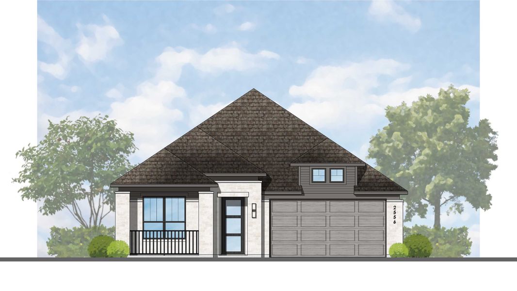 Representative rendering of the exterior for the Weston Plan by Highland Homes (Image 5). Representative rendering of the exterior for the Weston Plan by Highland Homes (Image 5).