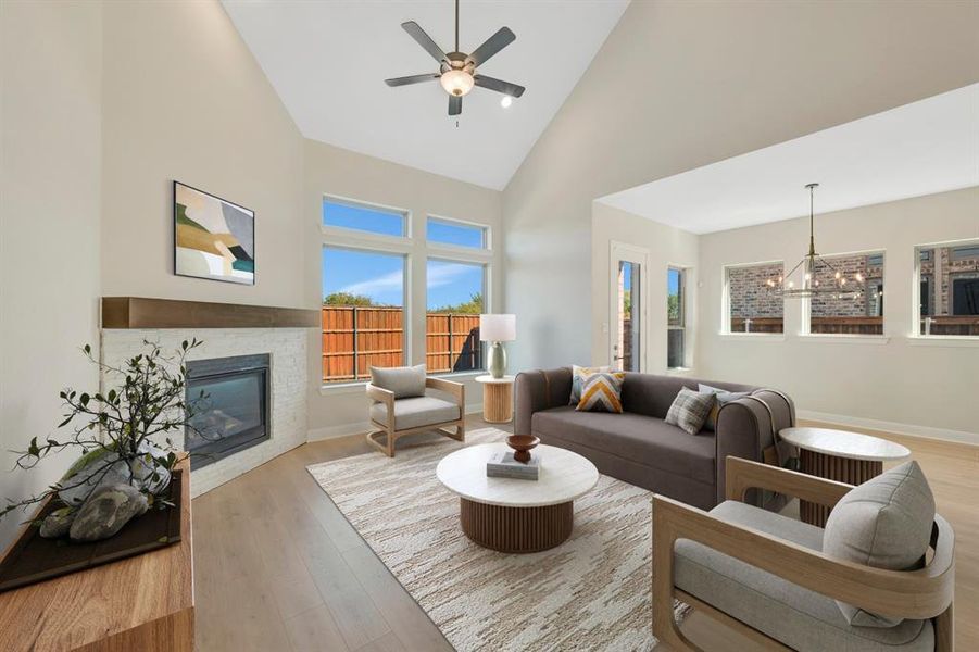 Furnished interior view inside a new home in South Pointe  Cottage Series, Mansfield (Image 14).