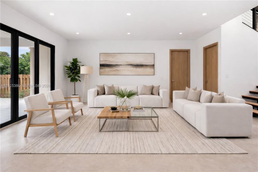 Virtual staging for illustration purposes only