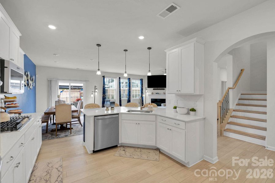 Furnished interior view inside a new home in Falls Cove at Lake Norman, Troutman (Image 9).