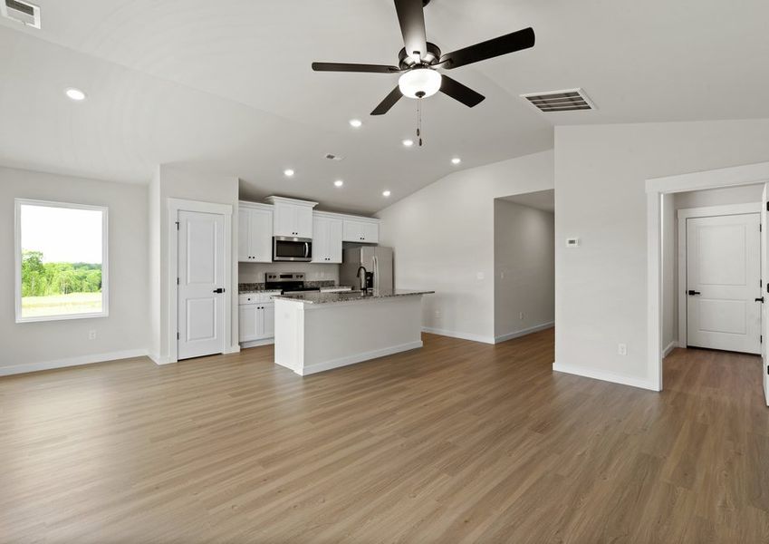 Open-concept living area